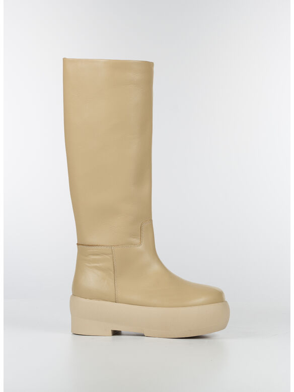 STIVALE CHUNKY SOLE TUBOLAR BOOT, 4300 OATMILK, medium
