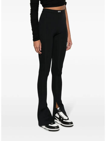 LEGGINS OFF STAMP SLEEK SPLIT, 1001 BLACK WHITE, small