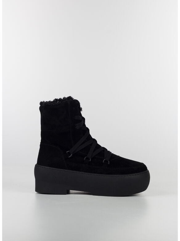 SCARPA GIA SKI LACE UP CHUNKY SOLE BOOTIE, 5000 BLACK, medium