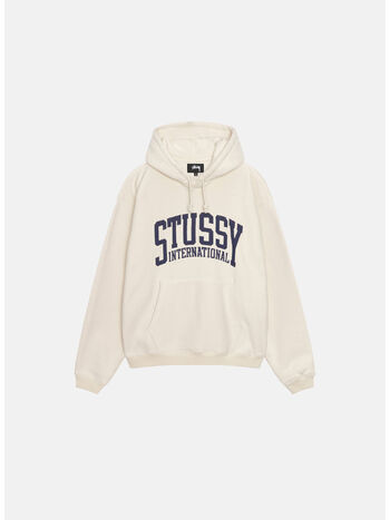 FELPA HOODIE INTL RELAXED UNISEX, IVORY, small