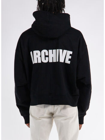 FELPA HOODIE SHORT, K02-800 HEAVY TERRY BLACK, small