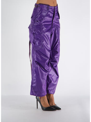PANTALONE SATIN CARGO, 3 VIOLA, small