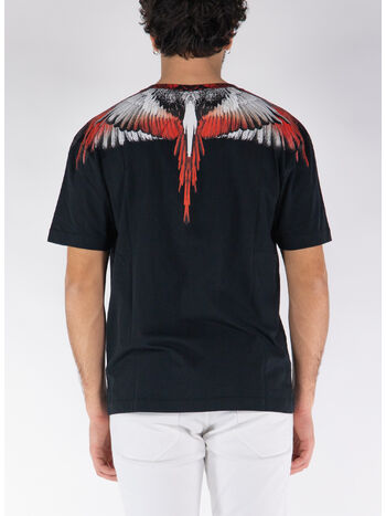 T-SHIRT ICON WINGS BASIC, 1025 BLACK RED, small