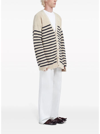 T-SHIRT OVERSIZE IN COTONE BIOLOGICO, 00W01 LYLY WHITE, small