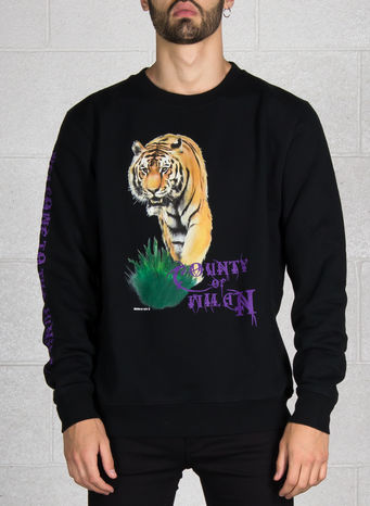 FELPA TIGER CREWNECK, BLACK/MULTI, small