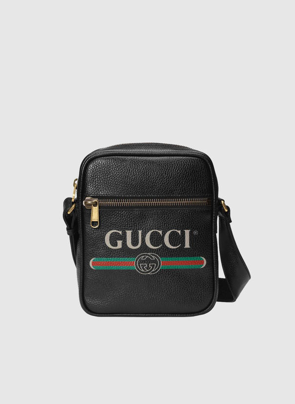 GUCCI BORSA MESSENGER GUCCI PRINT Black