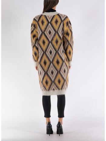 MAXI CARDIGAN IN MAGLIA JACQUARD, 8001, small