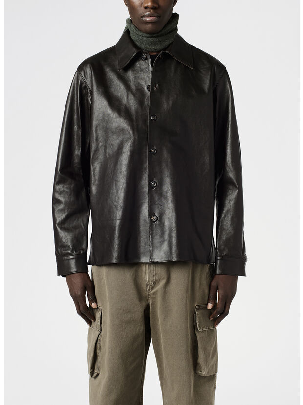 GIACCA FLUID CALFSKIN, Umber Brown Fluid Calfskin, large