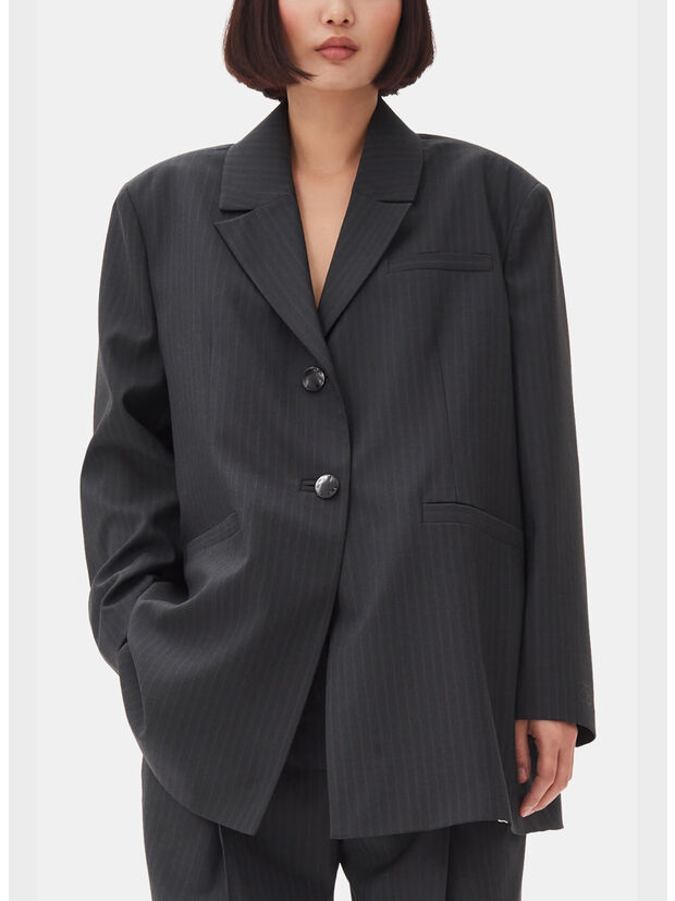 GIACCA BLAZER OVERSIZE A RIGHE, , large