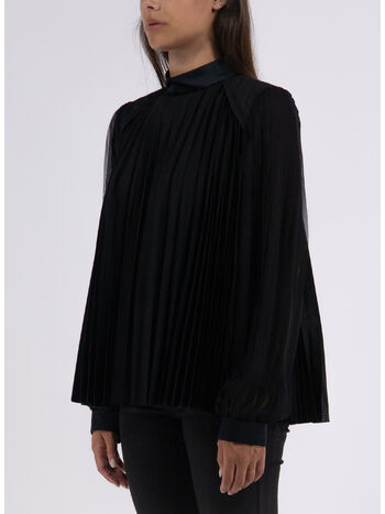 CAMICIA BLUSA, 001 BLACK, small