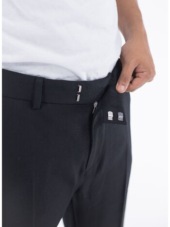 PANTALONE SPLIT PANT FIXED WAISTBAND, 01 BLACK, small