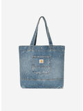 BORSA DENIM, 01EJ Blue, destroy wash, splatter, thumb