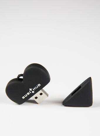 FLASH DRIVE BLACK HEART SUSIHUB, BLACK, small