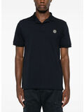 POLO IN PIQUET CON PATCH LOGO, V0020 BLUE, thumb