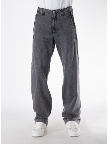 JEANS MID RISE STRAIGHT LEG, 900 BLACK, small