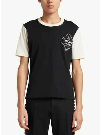 T-SHIRT SEINE, BLACK AND IVORY, small