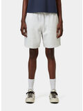 SHORTS ELASTIC-WAISTBAND TRACK, 00T60 Ash Heather / White, heavy stone wash, thumb
