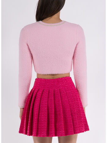 PULLOVER PINK SOFT KNIT CROP, PINK, small