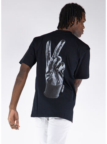 T-SHIRT PEACE, P401 BLACK + TEACH PEACE PRINT, small