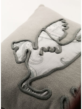 CUSCINO CON LOGO RICAMATO, 003 GREY, small