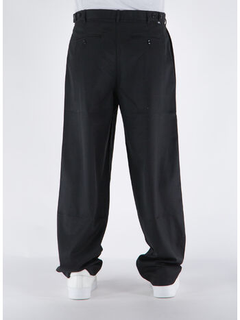 PANTALONE VOLUME PLEATED TROUSER, BLAC BLACK, small
