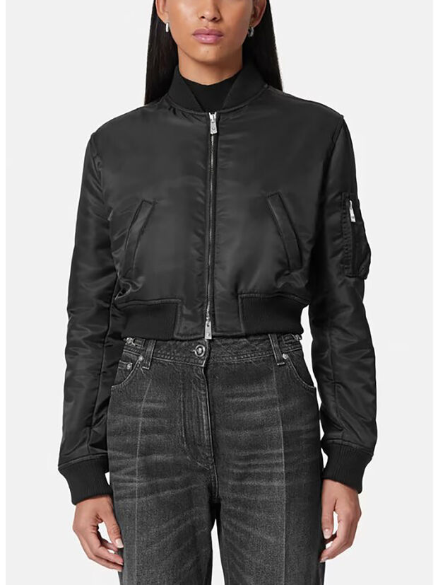 GIACCA BOMBER CORTA, 1B000 BLACK, large