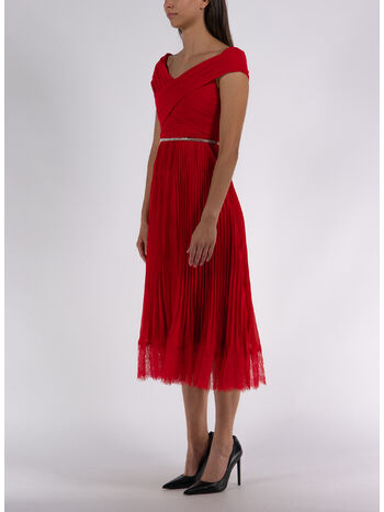 ABITO MIDI CHIFFON OFF SHOULDER, , small