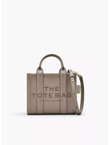 BORSA THE LEATHER MINI TOTE, 055 CEMENT, small