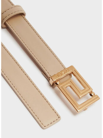 CINTURA BELT H.20 CALF LEATHER, 1KD4V SAND VERSACE GOLD, small
