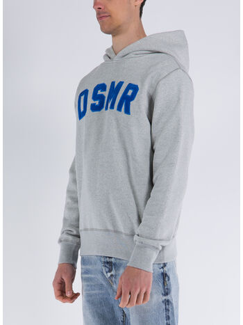 FELPA DESMORE FRONT LOGO HOODIE, R1 GREY, small