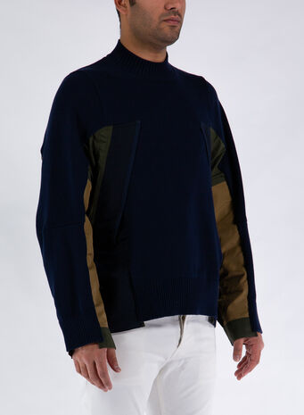 MAGLIONE IN COTONE, NAVY 201, small