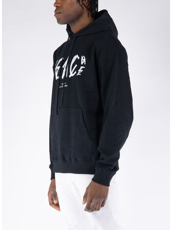FELPA HOODIE PEACE, P401 BLACK + TEACH PEACE PRINT, small