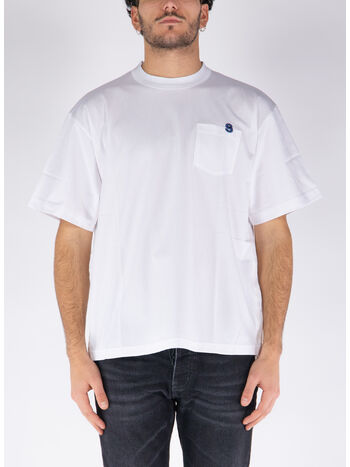 T-SHIRT GIROCOLLO, 101 WHITE, small