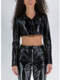 GIUBBOTTO CROP  VINYL ICONIC, 9999 BLACK, thumb