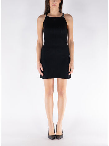 ABITO IN MAGLIA CON SCOLLO, 9999 BLACK, small