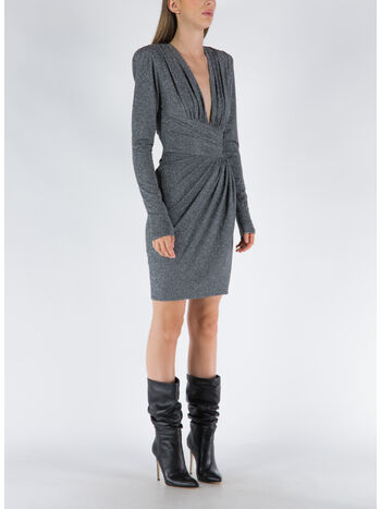ABITO MIDI GLITTER, STEEL GREY, small