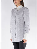 CAMICIA A RIGHE CON COLLO A PUNTA INGRANDITO, 035 MED GREY, thumb