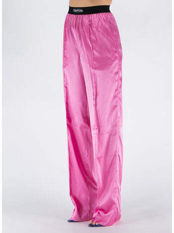 PANTALONE STRETCH SILK SATIN, DP152 ROSEBLOOM, small
