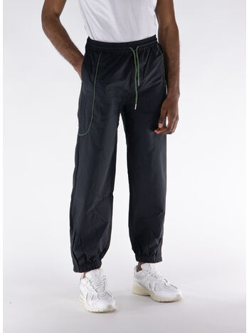 PANTALONE TRACK PIPPING, BLACK/GREEN, small