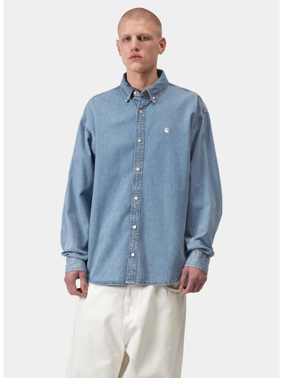 CAMICIA LUCAS SHIRT, 0135 Blue, bleached, medium