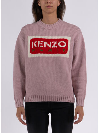 MAGLIONE PARIS LOGO, 34 FADED PINK, small