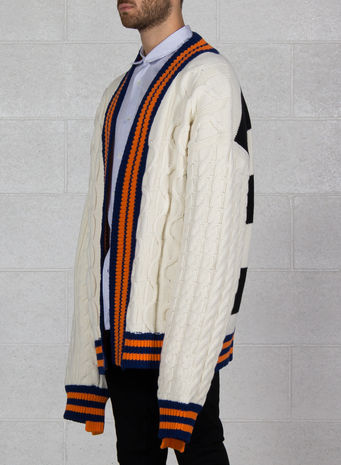 MAGLIONE ULU, WHITE/ORANGE/NAVY, small