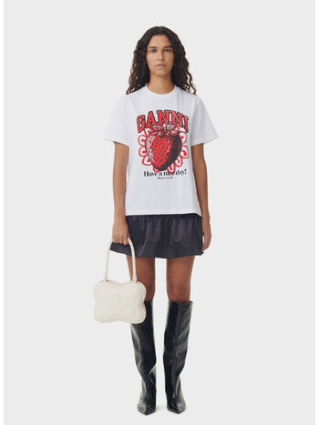 T-SHIRT BASIC STRAWBERRY, 151 BRIGHT WHITE, small