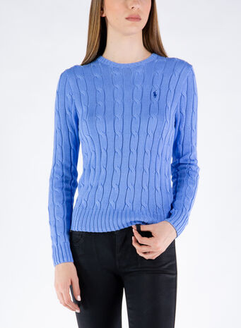 MAGLIONE A TRECCE, 091HARBORISLANDBLUE, small