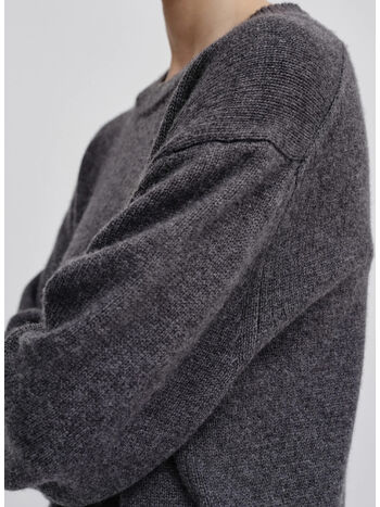 PULLOVER DOOFA KNIT ROUNDNECK, GREY MELANGE, small