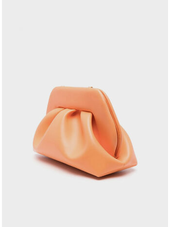 BORSA TIA VEGAN FABRIC TORMALINE, FLAME, small