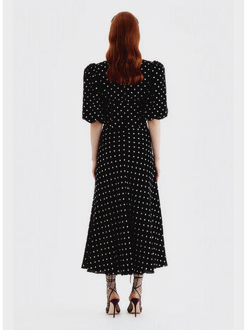 ABITO POLKA DOT WITH PUFF SLEEVES, 900 BLACK-PINK, small