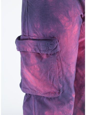 PANTALONE TIE DYE CONTOUR CARGO, 3200FUCHSIANO, small