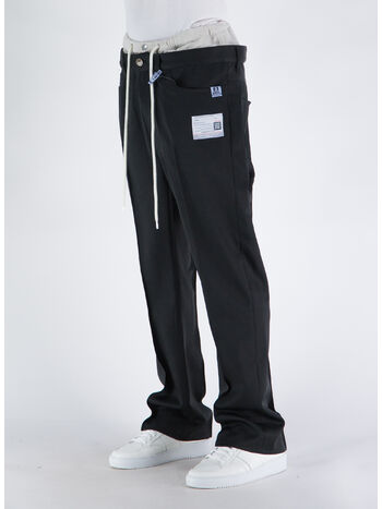 PANTALONE DOUBLE WAIST  WESTERN, BLACK, small