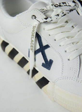 SCARPA BASSA VULCANIZZATA CANVAS, 0146WHITENAVY, small